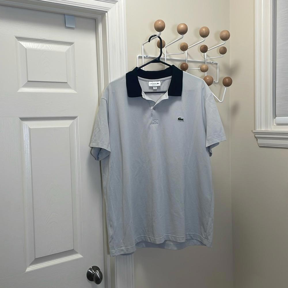 Lacoste - Two Toned Short Sleeve Polo - Grey / Black - XXL